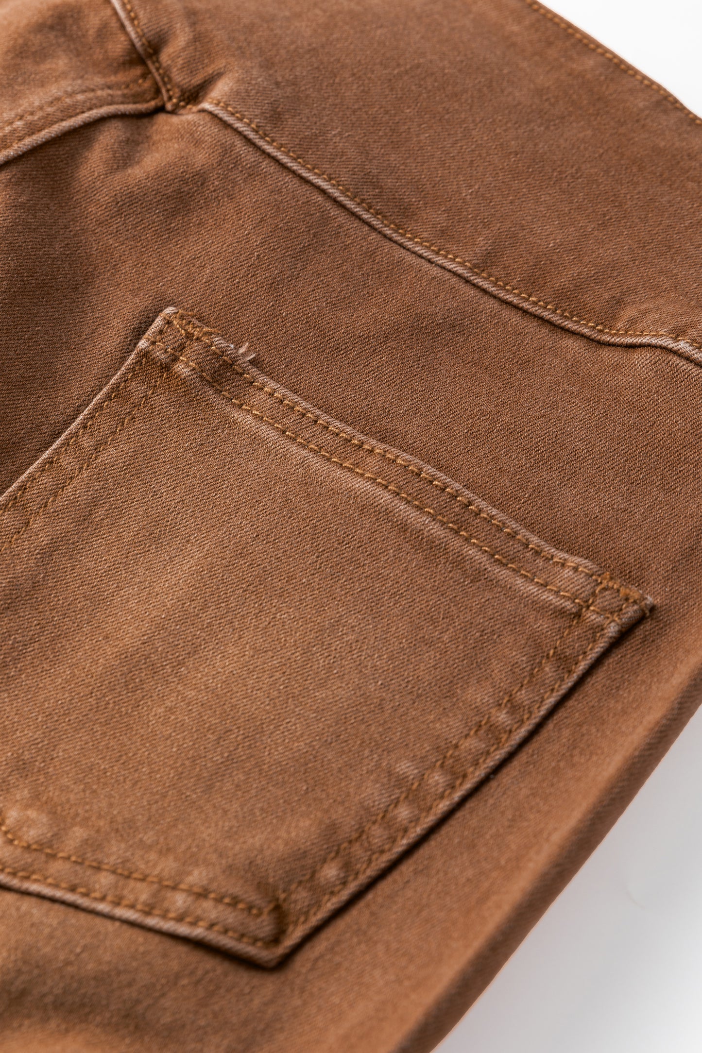 High Waist Button Fly Raw Hem  Jeans
