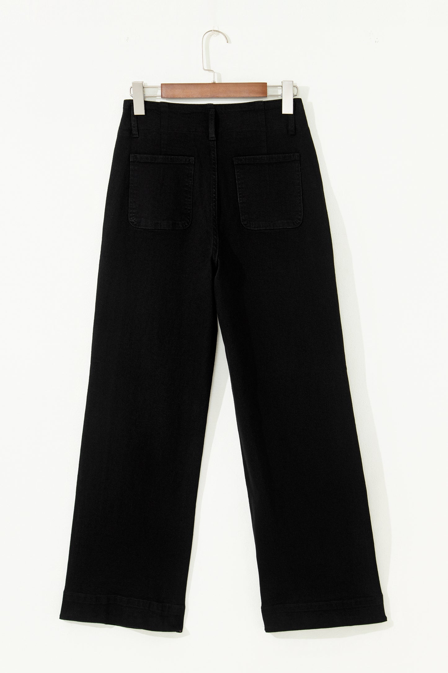Black High-Waist Wide Leg Jeans