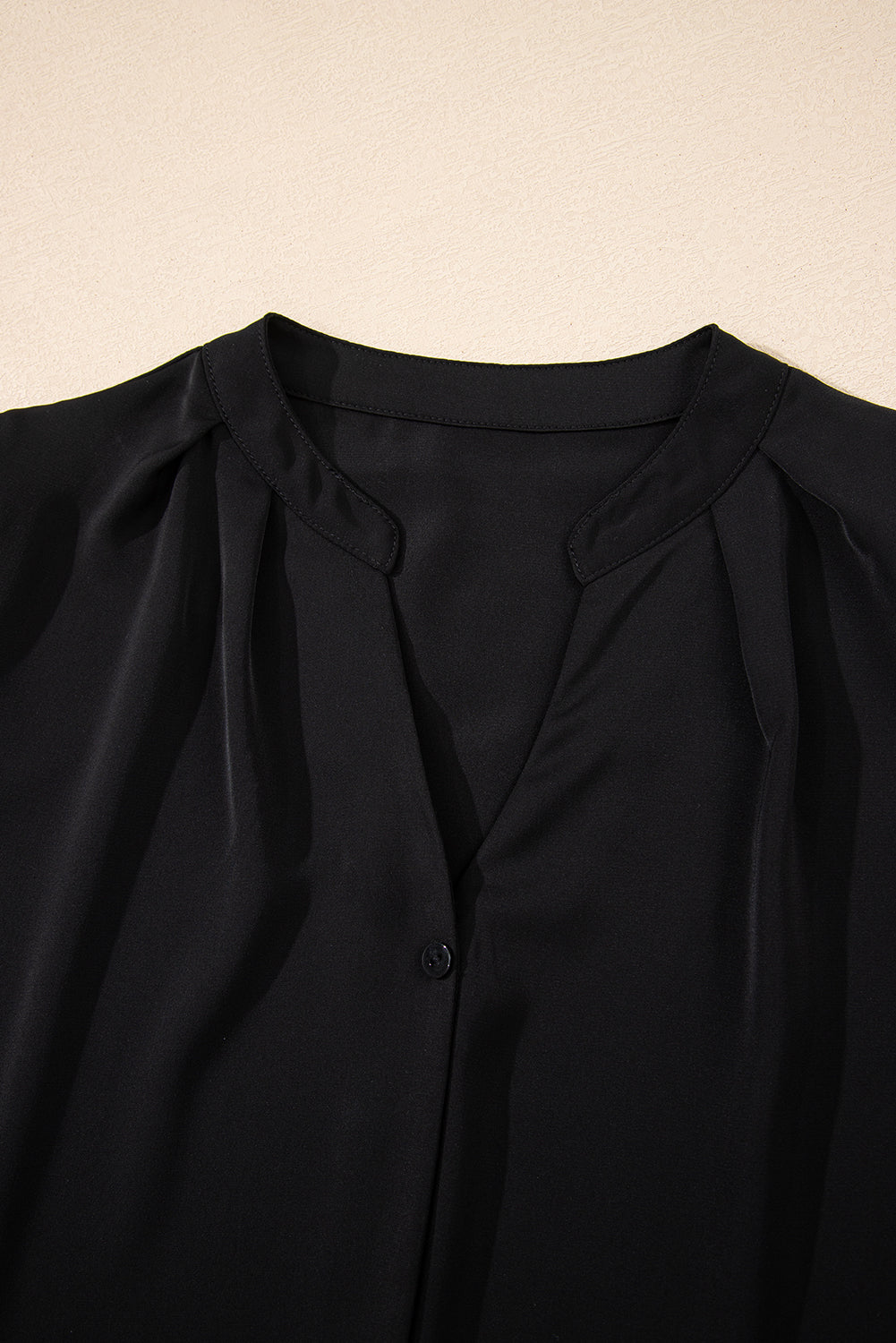 Black Petal Sleeve Blouse