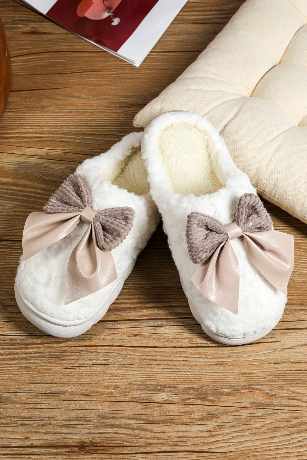 Bowknot Plush  Slippers