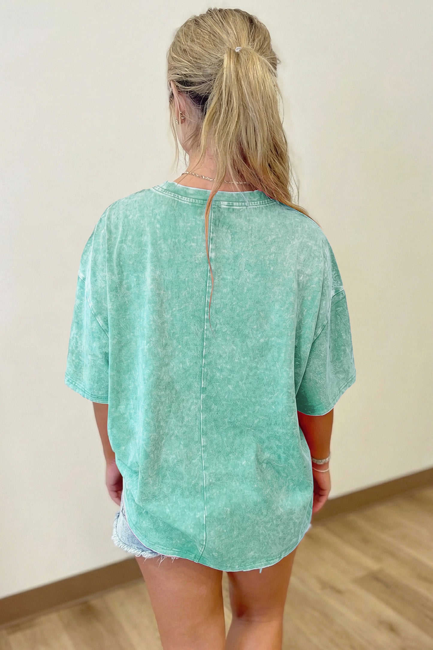 Mineral Wash Oversized Cotton Tee