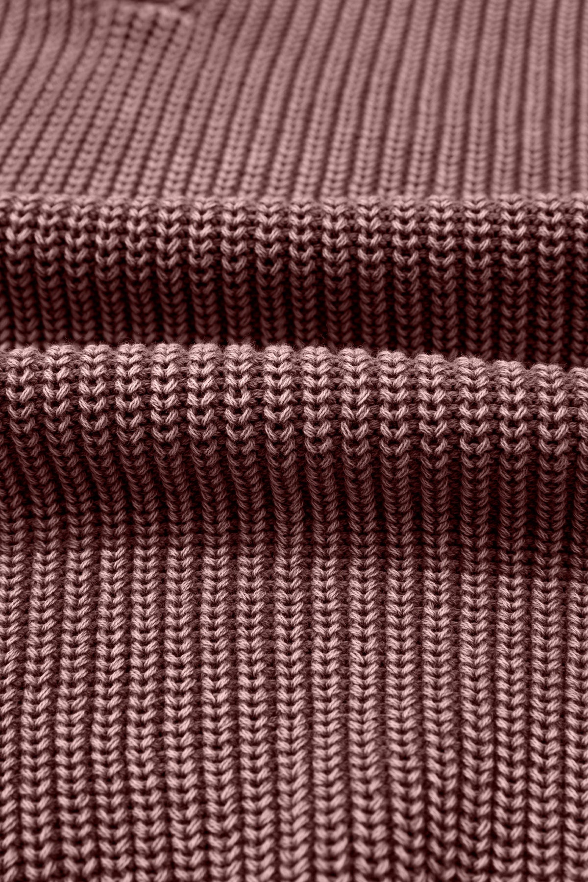 Dark Brown Mineral-Wash Collared Knit Sweater