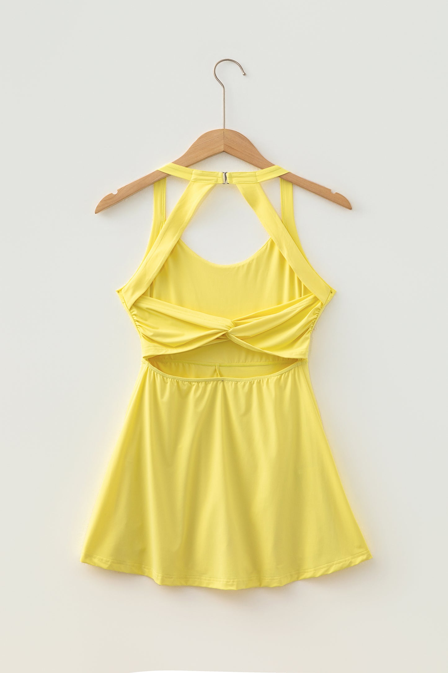 Yellow Cream Cutout Active Dress
