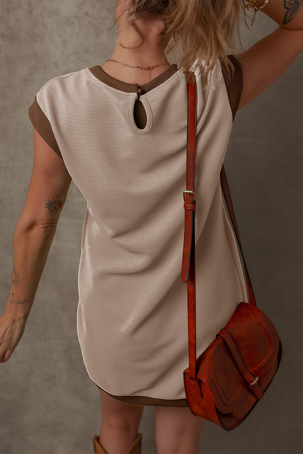 Sleeveless Round Neck Shift Dress