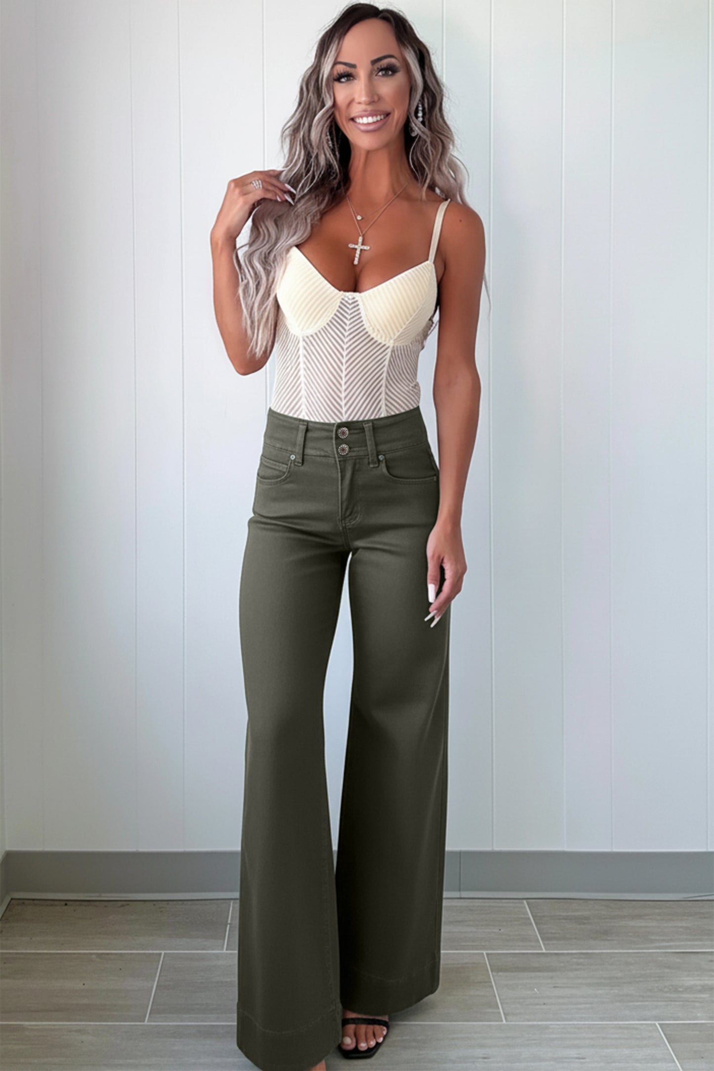 Black High-Waist Wide Leg Jeans