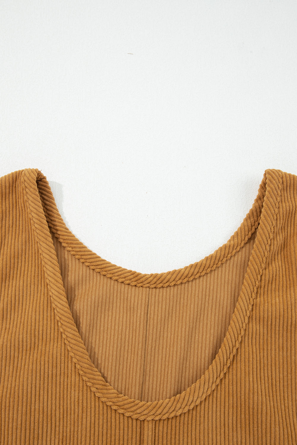 Black Exposed Seam Corduroy Mini Dress